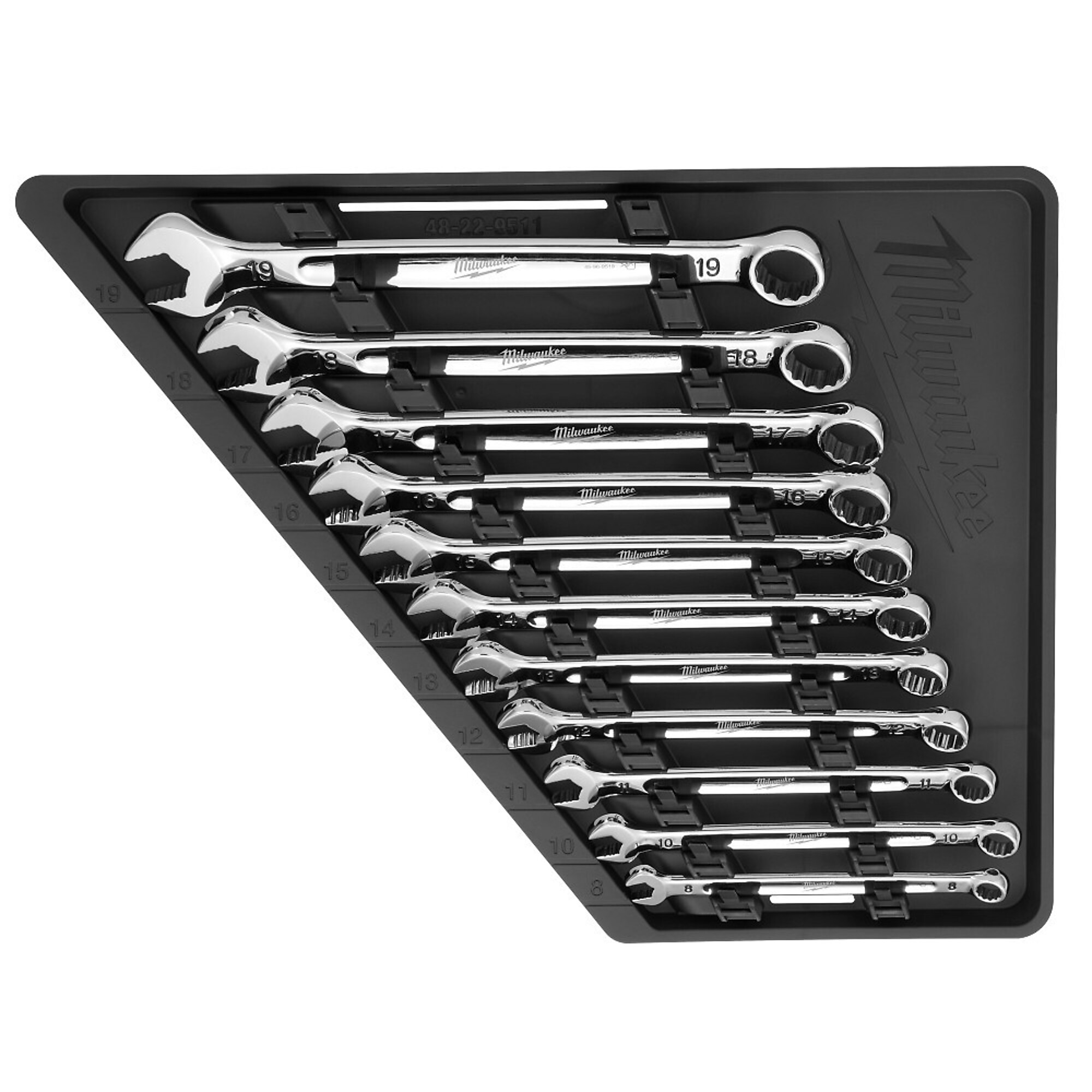Milwaukee Combination Wrench Set, 11-Pc., Metric, Model# 48-22-9511